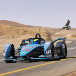 Felipe Massa races falcon in Gen2 ABB FIA Formula E car
