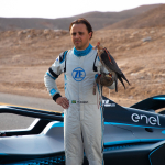 Felipe Massa poses with the falcon 